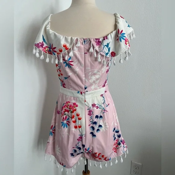 Pink Floral Romper - Picture 3 of 10